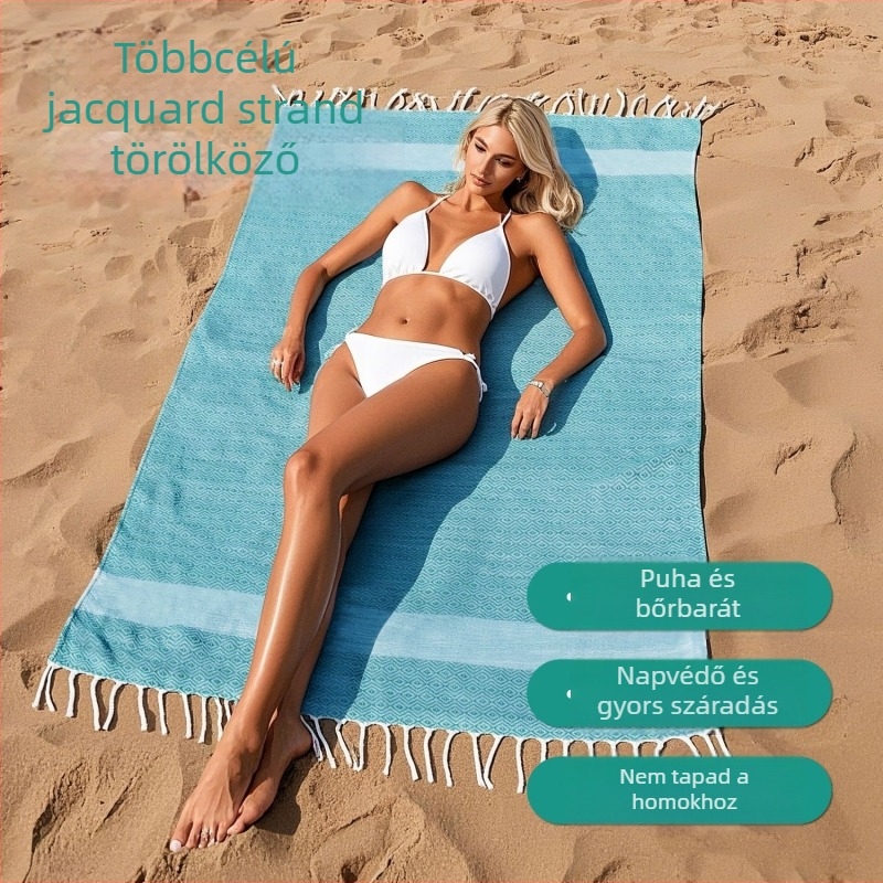Poliészter török törölköző fürdő- és strandtörölköző, 21 szál, 300–400 g