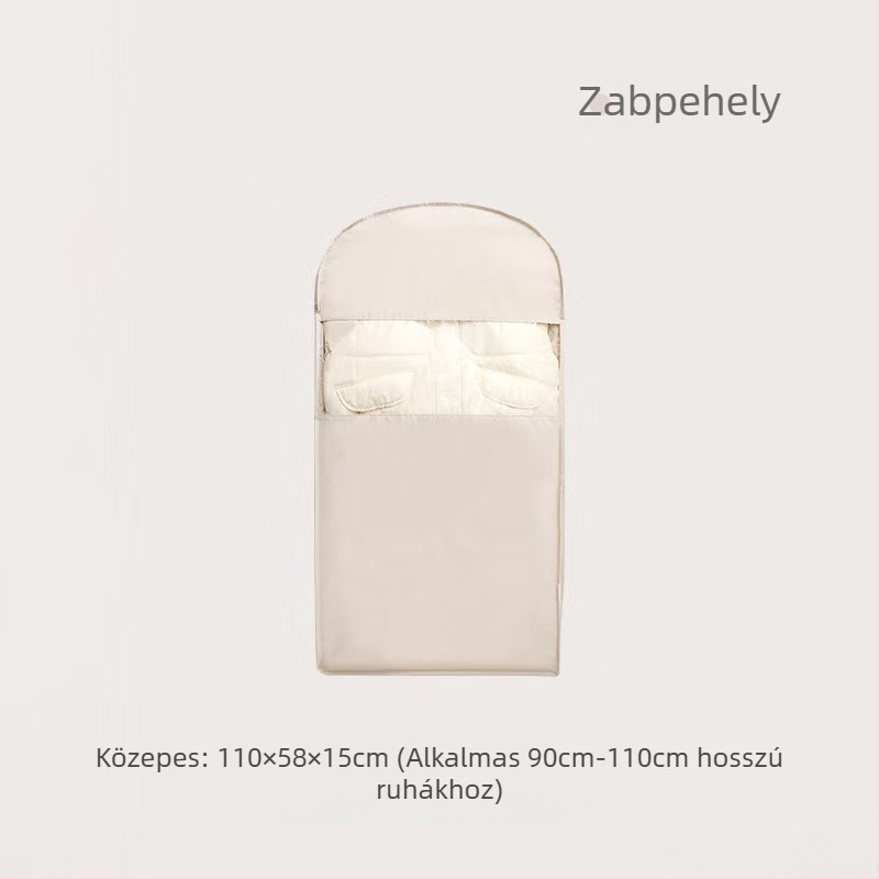 Twill anyagból készült akasztós ruhaszsák porvédő tok – átlátszó tárolózsák a ruhásszekrénybe (vastagított) otthoni használatra