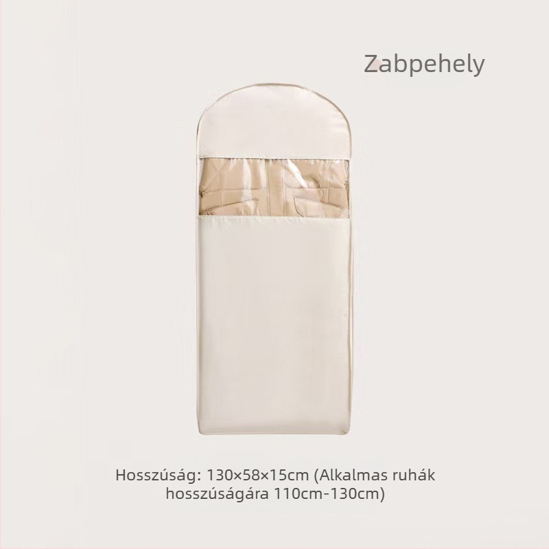 Twill anyagból készült akasztós ruhaszsák porvédő tok – átlátszó tárolózsák a ruhásszekrénybe (vastagított) otthoni használatra