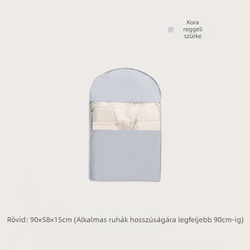 Twill anyagból készült akasztós ruhaszsák porvédő tok – átlátszó tárolózsák a ruhásszekrénybe (vastagított) otthoni használatra