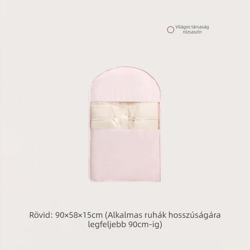 Twill anyagból készült akasztós ruhaszsák porvédő tok – átlátszó tárolózsák a ruhásszekrénybe (vastagított) otthoni használatra