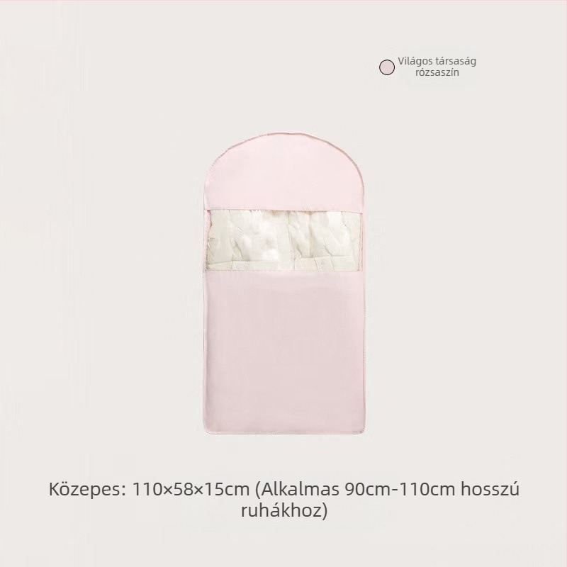 Twill anyagból készült akasztós ruhaszsák porvédő tok – átlátszó tárolózsák a ruhásszekrénybe (vastagított) otthoni használatra