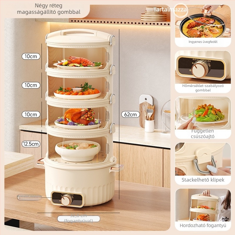 Többrétegű tányérfedő otthoni használatra, PET anyag, izoláció, intelligens és porvédő