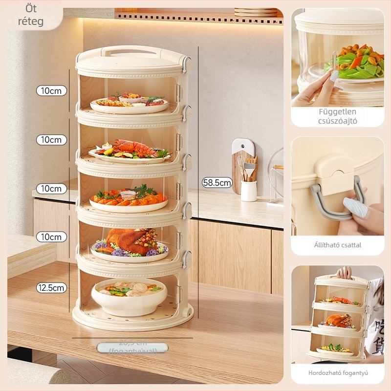 Többrétegű tányérfedő otthoni használatra, PET anyag, izoláció, intelligens és porvédő