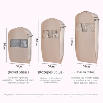 Ruhák porvédő huzat gardróbhoz - szatén és műanyag, japán stílus, por- és nedvességvédelmi, Shangxun