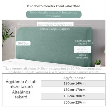 Ágyfejvég huzat, puhán párnázott, rugalmas, univerzális illeszkedés, poliészter, porvédő