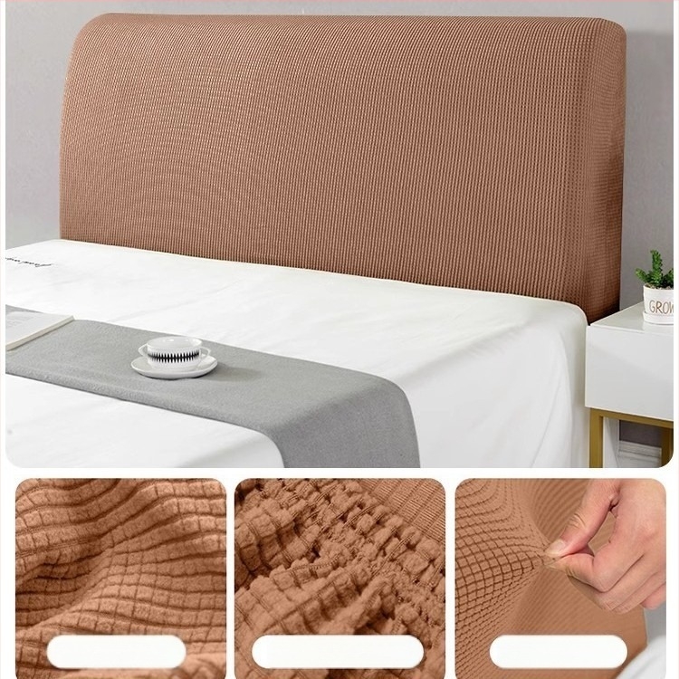 Ágyfejvég huzat, puhán párnázott, rugalmas, univerzális illeszkedés, poliészter, porvédő