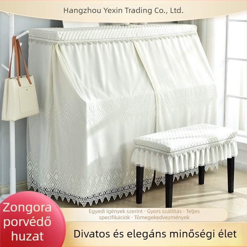 Modern minimalista zongoravédő hálós csipével