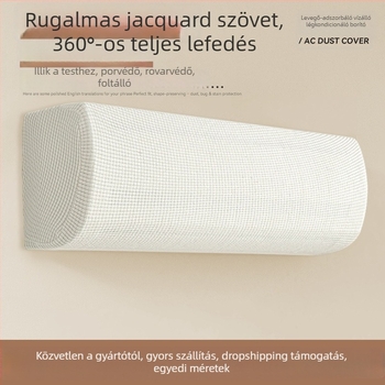 Rugalmas porvédő huzat beltéri falra szerelt klímaberendezésekhez, panel a közvetlen légáramlás elleni védelemhez