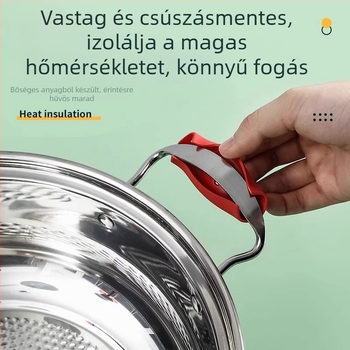 Szilikon edényfogó a fogóhoz, égési sérülés elleni és hőszigetelő, univerzális illeszkedés fazekakhoz és wokokhoz