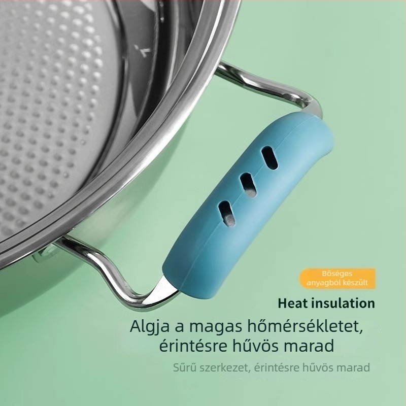 Szilikon edényfogó a fogóhoz, égési sérülés elleni és hőszigetelő, univerzális illeszkedés fazekakhoz és wokokhoz