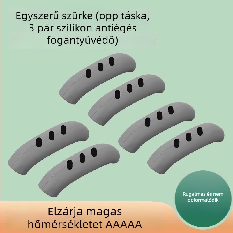 Szilikon edényfogó a fogóhoz, égési sérülés elleni és hőszigetelő, univerzális illeszkedés fazekakhoz és wokokhoz