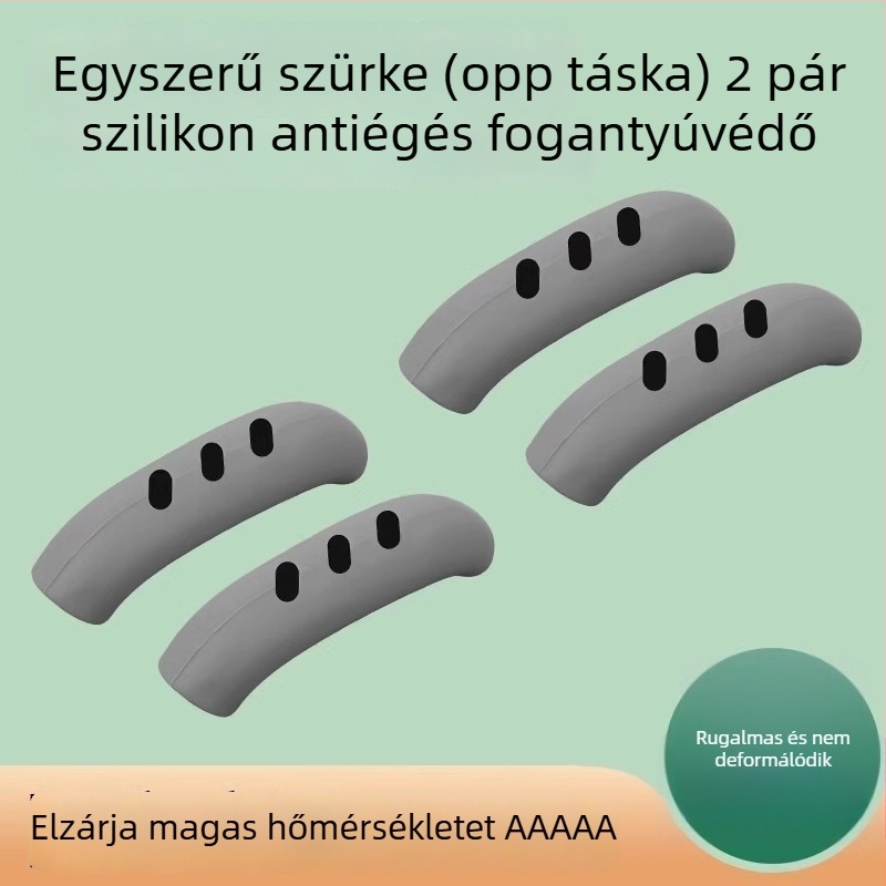 Szilikon edényfogó a fogóhoz, égési sérülés elleni és hőszigetelő, univerzális illeszkedés fazekakhoz és wokokhoz