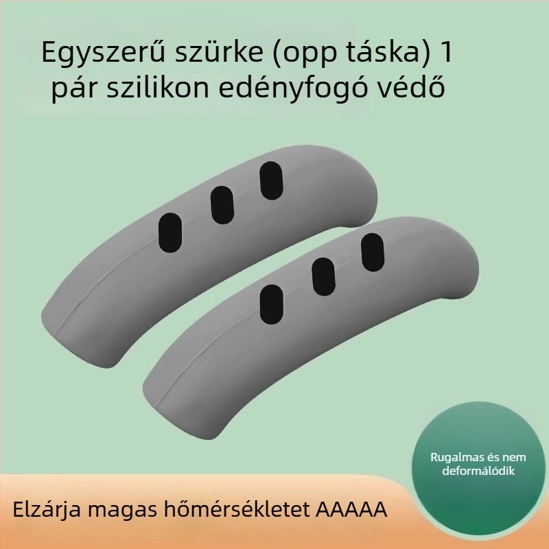 Szilikon edényfogó a fogóhoz, égési sérülés elleni és hőszigetelő, univerzális illeszkedés fazekakhoz és wokokhoz