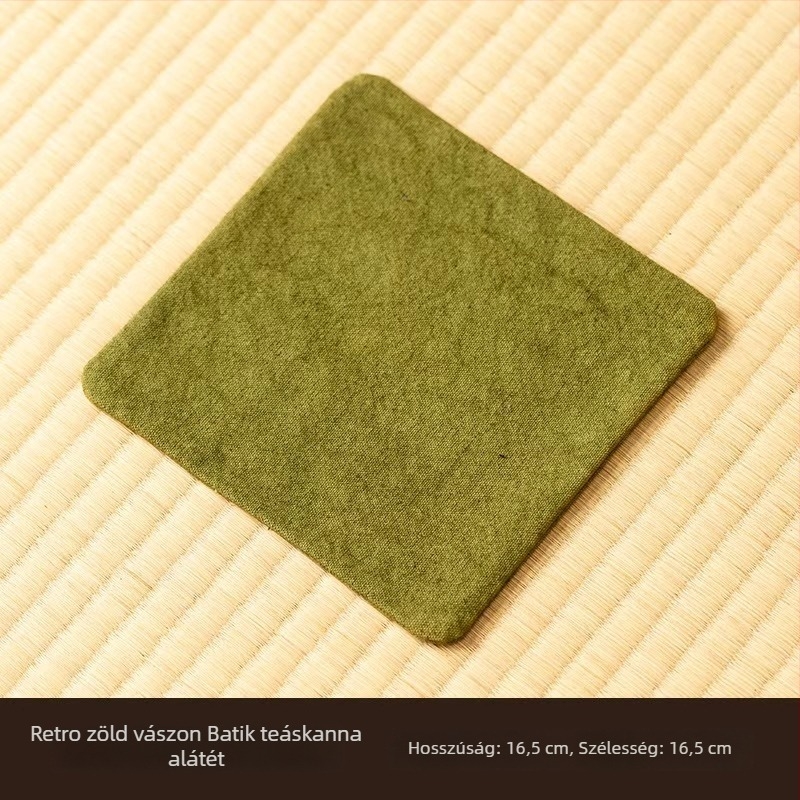 Tie-dye vászon teafogó alátét, kétoldalas, nedvszívó, pohár alátét és teáskanna fogó funkcióval