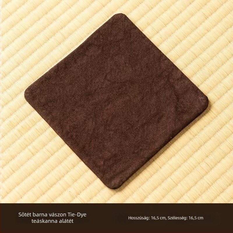 Tie-dye vászon teafogó alátét, kétoldalas, nedvszívó, pohár alátét és teáskanna fogó funkcióval