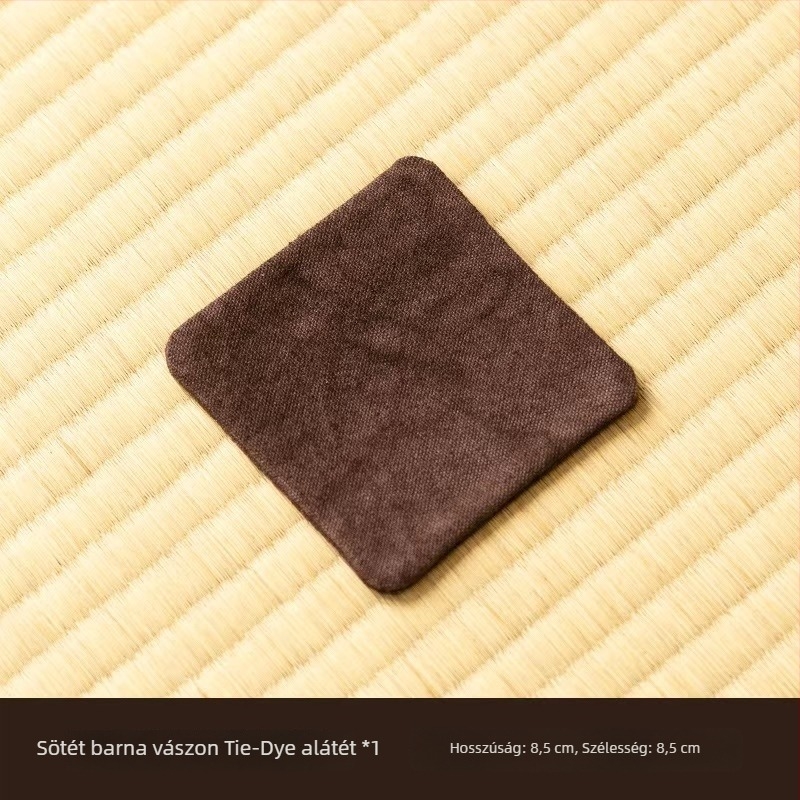 Tie-dye vászon teafogó alátét, kétoldalas, nedvszívó, pohár alátét és teáskanna fogó funkcióval