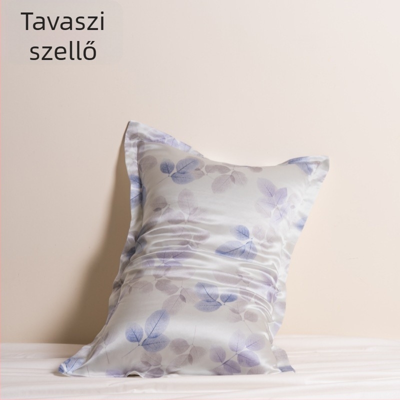 Nyomtatott mulberi selyem párnahuzat, 6A osztályú, 100% selyem, 48x74 cm