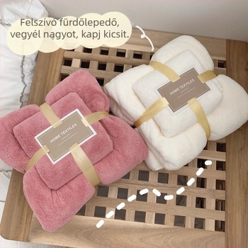 Három darabos fürdőtörölközőkIns-stílusban, vastag mikroszálas törölközők, szöszmentes, nedvszívó, Jacquard 150d