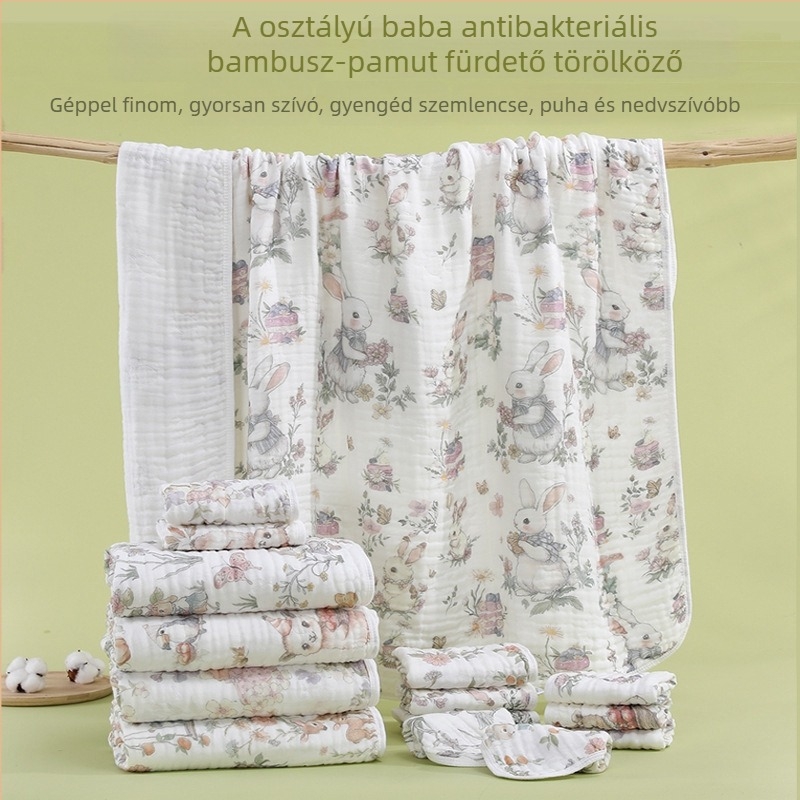 Baba fürdőlepedő géz anyagból, 42 g, egyszerű szövés, 40 szál, Xingcan