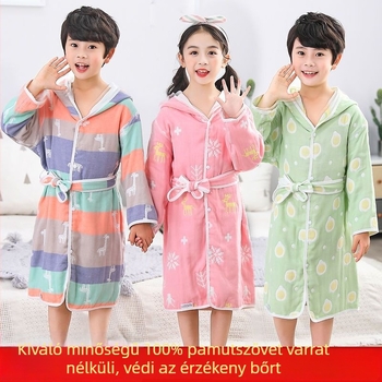 Unique gyerekeknek szóló pamut fürdőköntös és törölköző köpeny