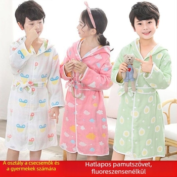 Unique gyerekeknek szóló pamut fürdőköntös és törölköző köpeny