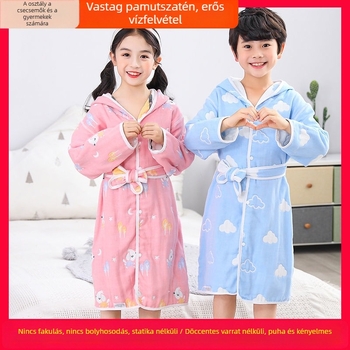 Unique gyerekeknek szóló pamut fürdőköntös és törölköző köpeny