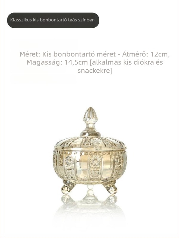 Üveg háromlábú gyümölcstál, Nero, modern minimalista dizájn, első osztályú minőség.