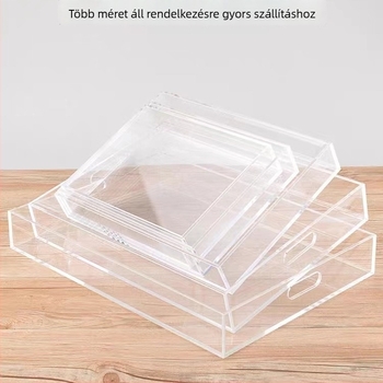 Téglalap alakú akril tál gyümölcs, tea és kozmetikumok tárolására – könnyű luxus stílus, testre szabható felületkezelés
