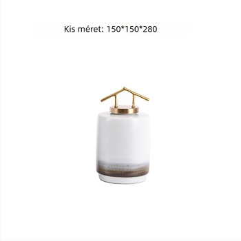 Mu Jing kerámia-ötvözet váza kínai stílusú tájkép motívummal, porcelán dísztárgy nappaliba és dolgozószobába
