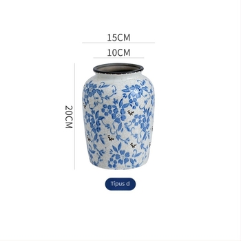 Double Flat kínai stílusú porcelán váza