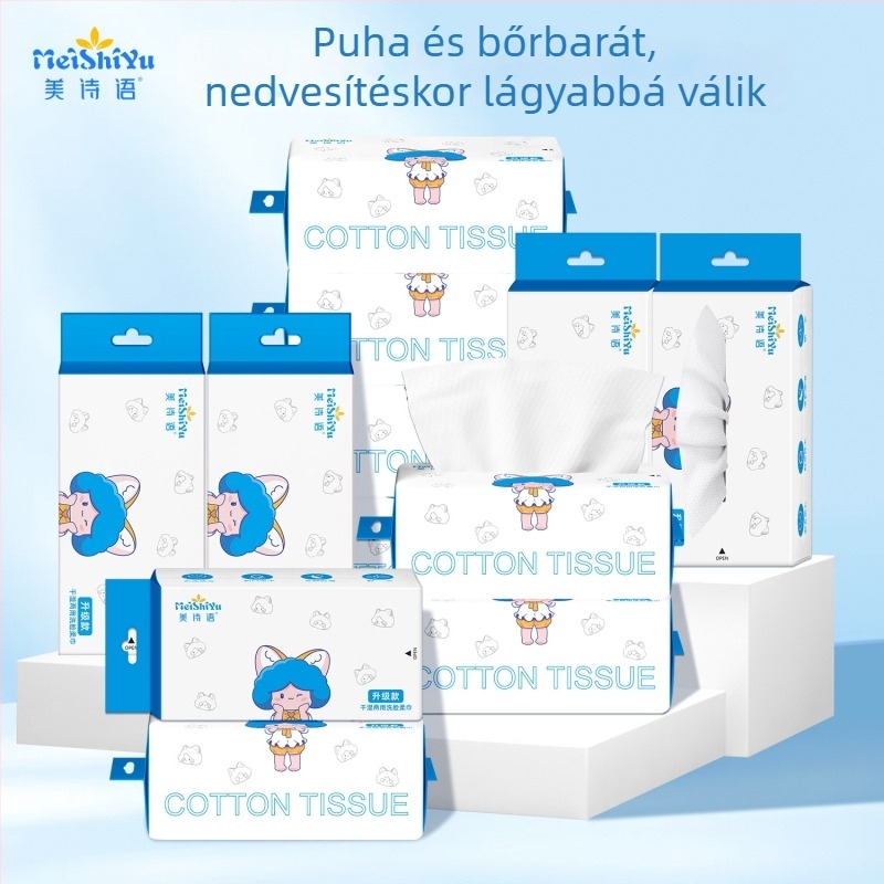 Egyszer használatos nagy tekercses arctörlő kendő, vastított kivitel, szalonminőség, fa rostból, márka Winne Fragrance