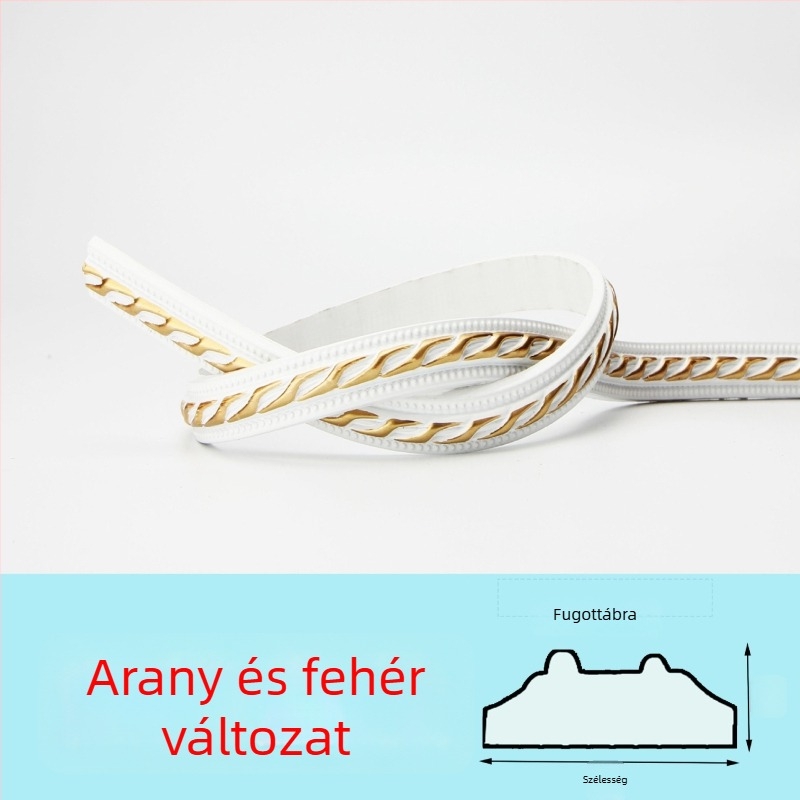 PVC öntapadós díszítő élcsík TV-háttér falhoz — modern stílus, tűzálló, vízálló, nedvességálló, korrózióálló