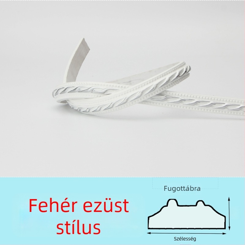 PVC öntapadós díszítő élcsík TV-háttér falhoz — modern stílus, tűzálló, vízálló, nedvességálló, korrózióálló