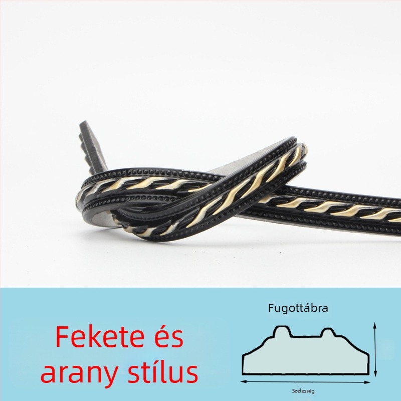 PVC öntapadós díszítő élcsík TV-háttér falhoz — modern stílus, tűzálló, vízálló, nedvességálló, korrózióálló