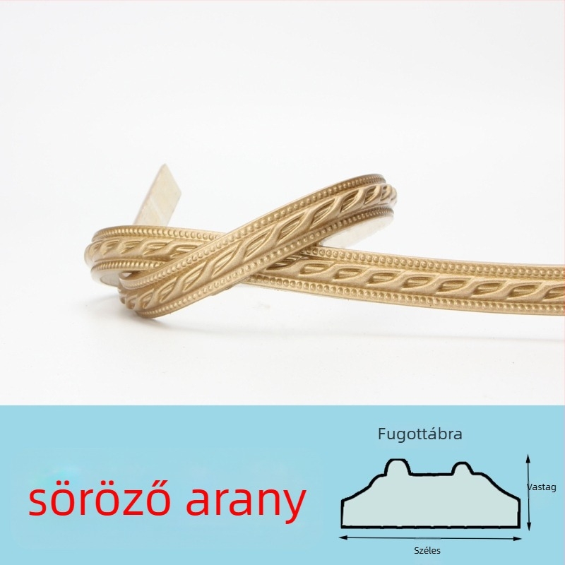 PVC öntapadós díszítő élcsík TV-háttér falhoz — modern stílus, tűzálló, vízálló, nedvességálló, korrózióálló