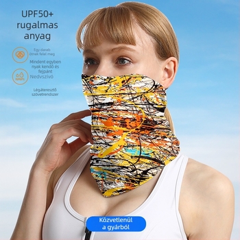 Kültéri, seamless antibakteriális fejkendő ice silk anyagból, férfiak és nők számára, nyári por- és napsugárvédelem, sokoldalú kerékpáros maszk
