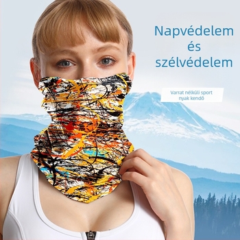 Kültéri, seamless antibakteriális fejkendő ice silk anyagból, férfiak és nők számára, nyári por- és napsugárvédelem, sokoldalú kerékpáros maszk