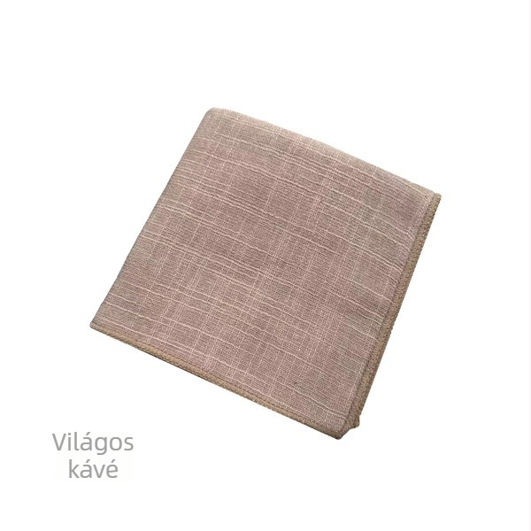 Négyzet alakú teáskendő pamut-linó keverékből – 260 g, slub fonal, fonal 21, hímzett szeg