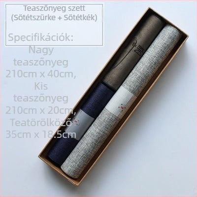 Japán Zen tea ceremónia készlet: vízálló teázó textil, pamut-lin keverék anyag, asztali futó és teás alátét, kínai stílusú kiegészítők
