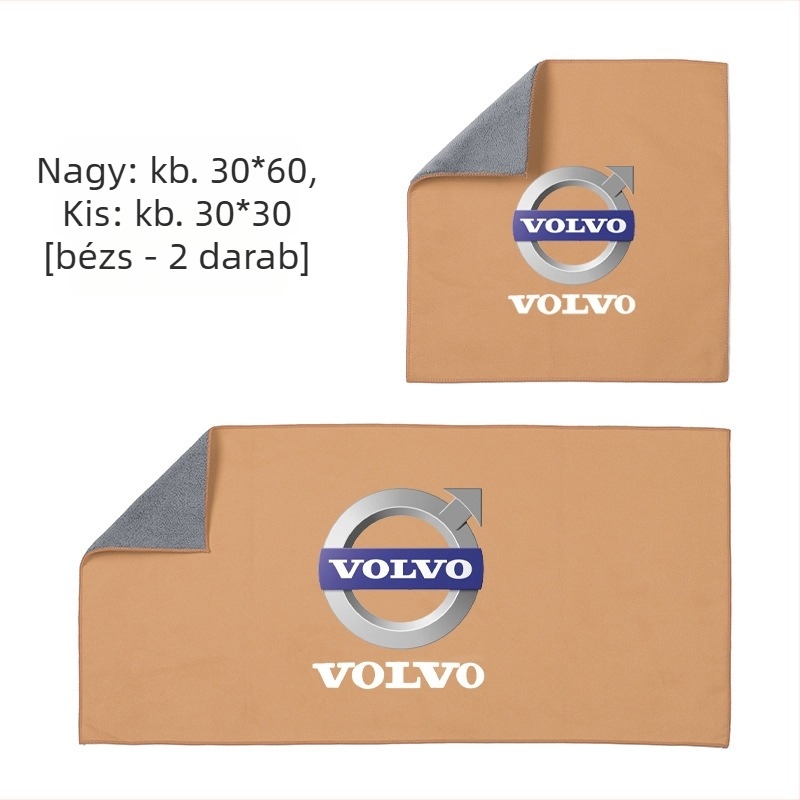 Shadow autótörölköző — szintetikus szarvasbőr, Volvo XC60, XC40, XC90, S90, S60 kompatibilis