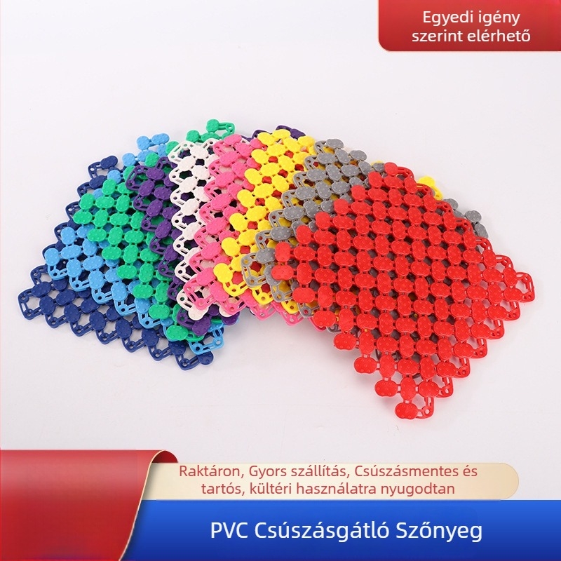 Moduláris PVC fürdőszobai csúszásmentes matrac, négyzet alakú, egyszínű, fürdőszoba, mosdó és uszoda területeken