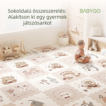 Babygo összerakható mászómatrac babáknak, XPE, 2 cm vastag, szagtalan