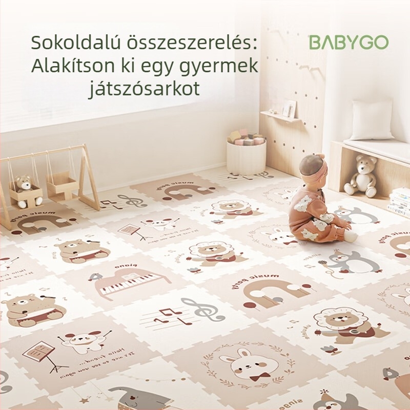 Babygo összerakható mászómatrac babáknak, XPE, 2 cm vastag, szagtalan