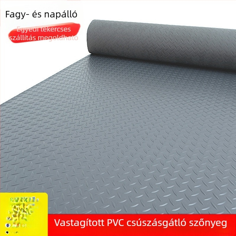 PVC vastagított csúszásmentes padlómat bejárathoz, vízálló gumiborítású padló a folyosóra, lépcsőházhoz, raktárhoz és a konyhához