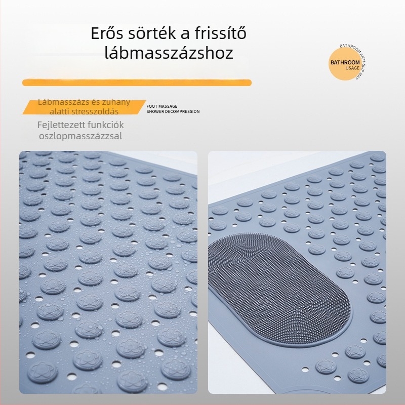 Csúszásmentes fürdőszobai szőnyeg otthoni használatra, zuhanyzóhoz, idős és gyermekek számára, vízálló, masszázs textúra, PVC