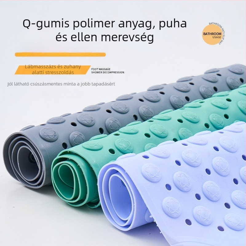 Csúszásmentes fürdőszobai szőnyeg otthoni használatra, zuhanyzóhoz, idős és gyermekek számára, vízálló, masszázs textúra, PVC