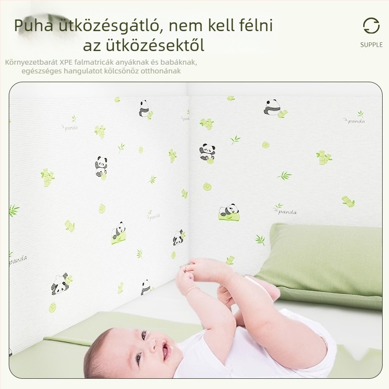 Puha habszivacs falvédő babáknak és gyerekeknek – ágy melletti ütésvédelmi párna, tatami stílus