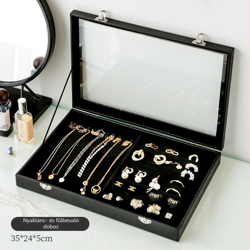 Taohuajia Ékszerdoboz Broochoknak — Modell: Black leather brooch storage; Anyag: Cortical; Stílus: Leisure; Mintázat: Egyszínű
