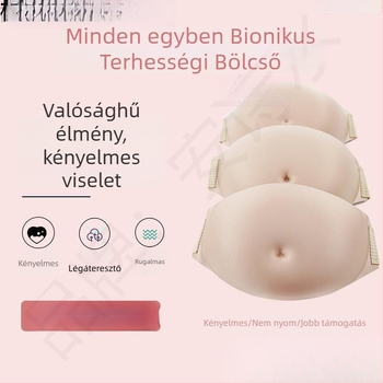 Szilikon terhességi pocak fotózáshoz – rekvizit, vastagított kivitel, 2024 őszi megjelenés, márka: Más